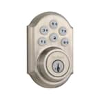 Z-Wave SmartCode 910 Satin Nickel Single Cylinder Electronic Deadbolt Featuring SmartKey Security