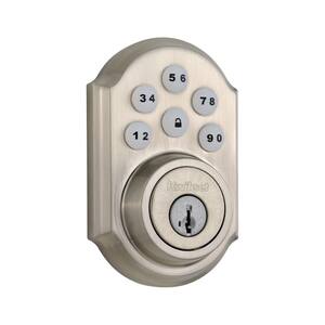 Z-Wave SmartCode 910 Satin Nickel Single Cylinder Electronic Deadbolt Featuring SmartKey Security