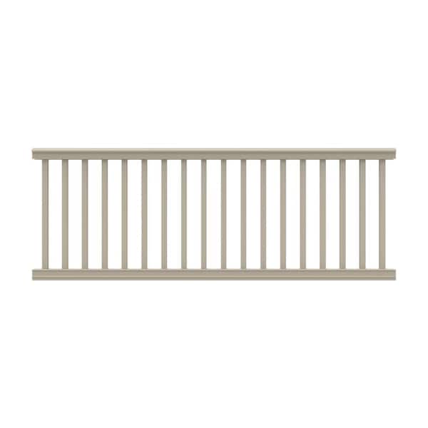 Barrette Outdoor Living Bella Premier Series 8 ft. x 36 in. Clay Vinyl Level Rail Kit with Square Balusters