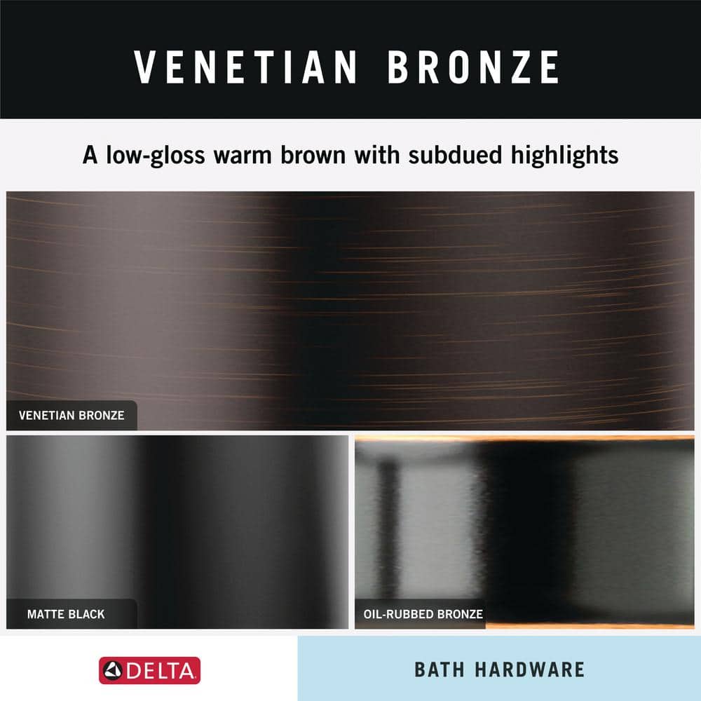 Venetian Bronze 24" Double Wall Mount Stainless Steel Towel Bar