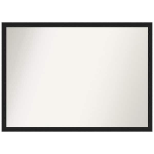 Amanti Art Grace Brushed Metallic Black Narrow 40 in. W x 29 in. H Non-Beveled Bathroom Wall Mirror in Black, Silver