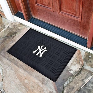 MLB New York Yankees Black 19 in. x 30 in. Vinyl Indoor/Outdoor Door Mat