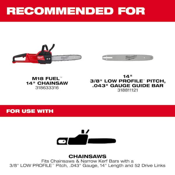 14 in. Chainsaw Chain with 52 Drive Links