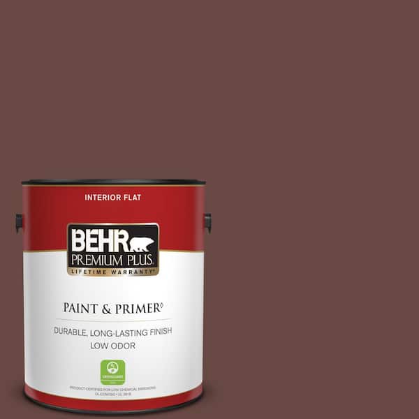 BEHR PREMIUM PLUS 1 gal. #700B-7 Wild Manzanita Flat Low Odor Interior Paint & Primer