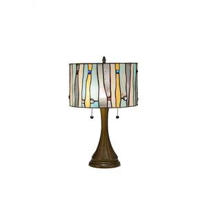 Tiffany Contemporary 20 in. Blue Bronze Table Lamp
