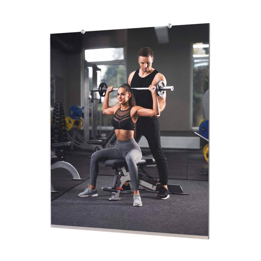 Fab Glass and Mirror HD Tempered Wall Mirror Kit For Gym And Dance Studio  48 X 72 Inches With Safety Backing GM48x72 - The Home Depot