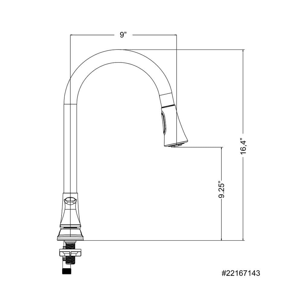 Nickel Double Handle Pull Down Kitchen Faucet with Spray