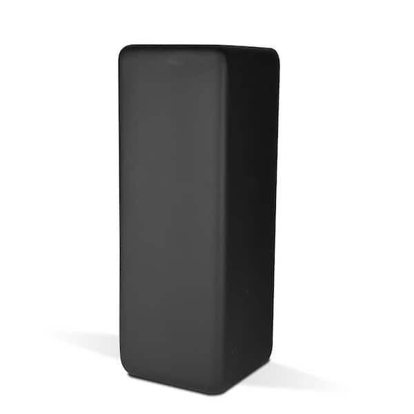 Vasesource 9 in. Dia Black FiberStone Pot
