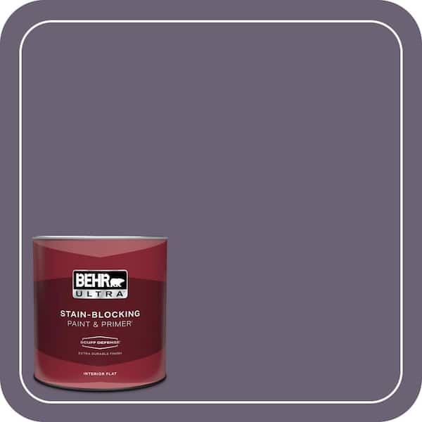 BEHR ULTRA 1 qt. #ICC-109 Iris Petal Extra Durable Flat Interior Paint & Primer