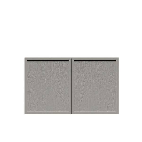 Slim Shaker Assembled 36 in. W x 12 in. H x 12 in. D Wall Bridge Kitchen Cabinet in Gray