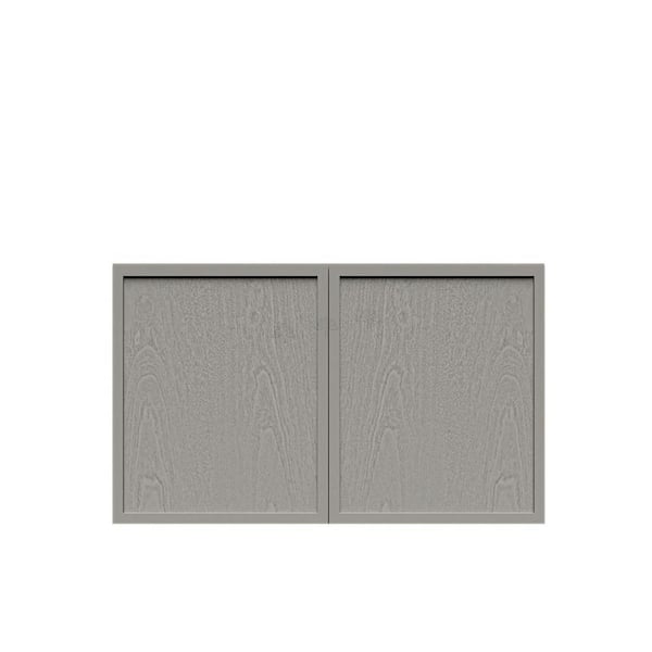 LIFEART CABINETRY Slim Shaker Assembled 36 in. W x 15 in. H x 24 in. D Wall Bridge Kitchen Cabinet in Gray
