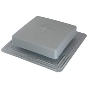 61 sq. in. NFA Plastic Square-Top Roof Louver Static Roof Vent in Gray (Sold in Carton of 10 only)