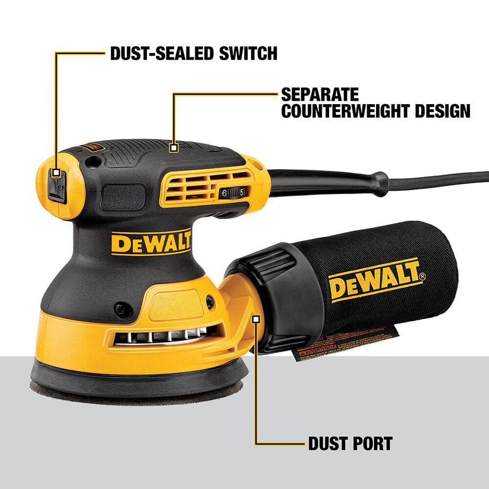 DEWALT 3 Amp Corded 5 in. Variable Speed Random Orbital Sander DWE6423