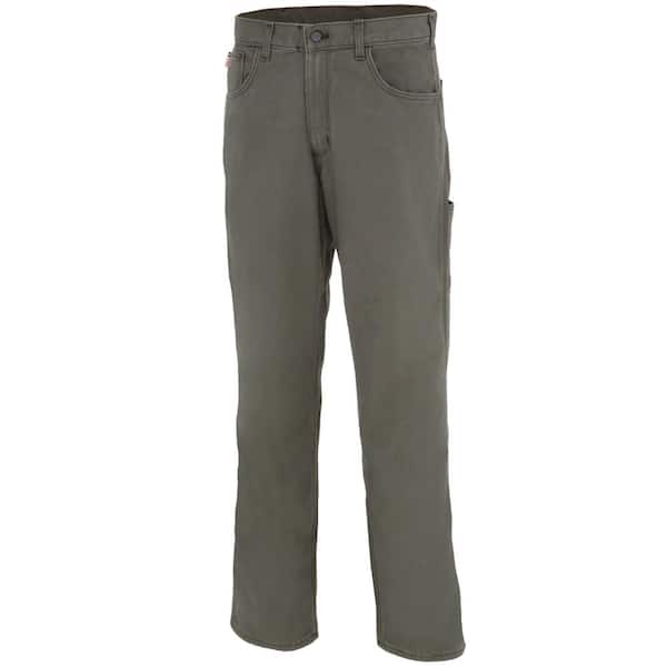 Carhartt Men's 34 in. x 32 in. Moss FR Canvas Pant FRB159-MOS - The ...