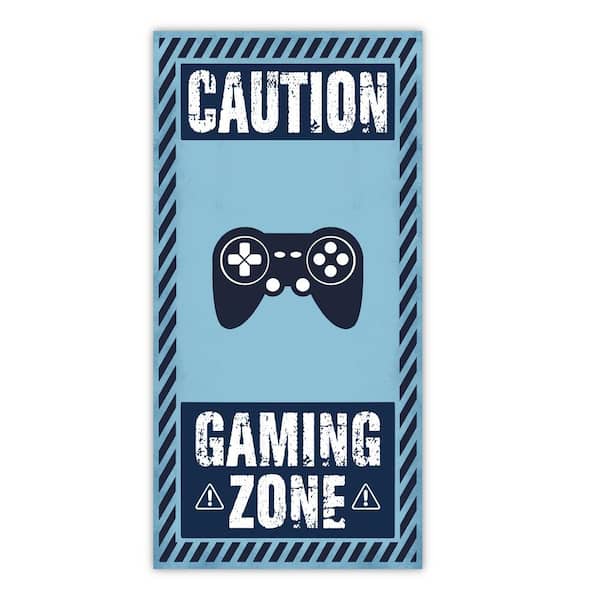 Courtside Market Gamer Zone Gallery-Wrapped Canvas Wall Art Unframed Abstract Art Print 48 in. x 24 in.