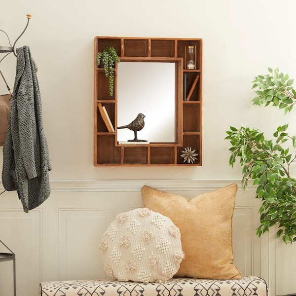 Farmhouse Wood Framed Wall Mirror, Handmade in the USA