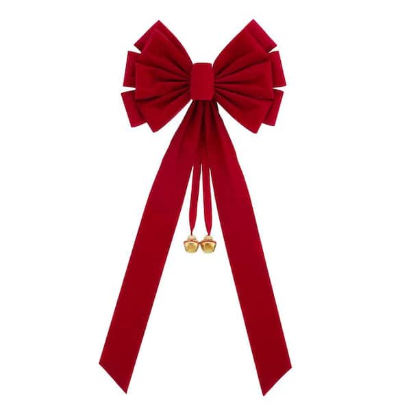 Home Accents Holiday 28 in Traditional Bow with Bells 3915CSLHD - The Home  Depot
