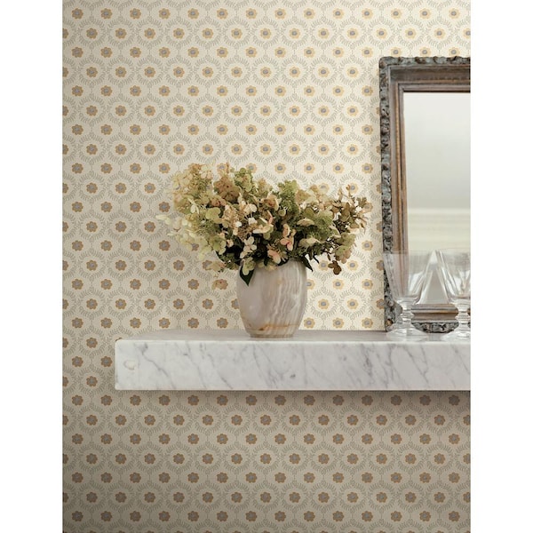 Emma Linen White Metallic Non-Pasted Wallpaper