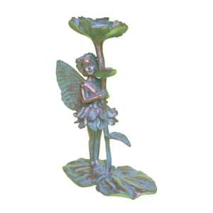 10 in. H Isabella Fairy in Bronze Patina Home Patio and Garden Statue Figurine