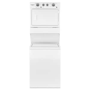3.5 cu. ft. Stacked Washer and Electric Dryer with 9-Wash Cycles and Auto Dry in White
