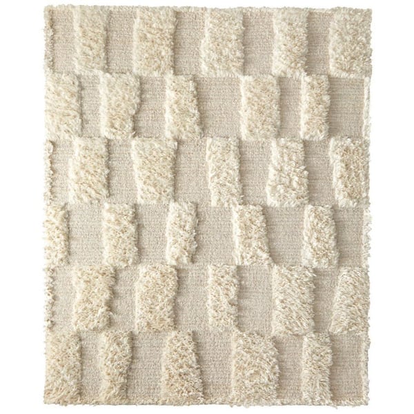 8 ft. x 12 ft. Ivory Geometric Area Rug