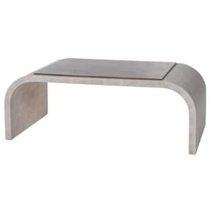 Dann Foley 26 in. Gray, Driftwood Gray Rectangle Wood Coffee Table