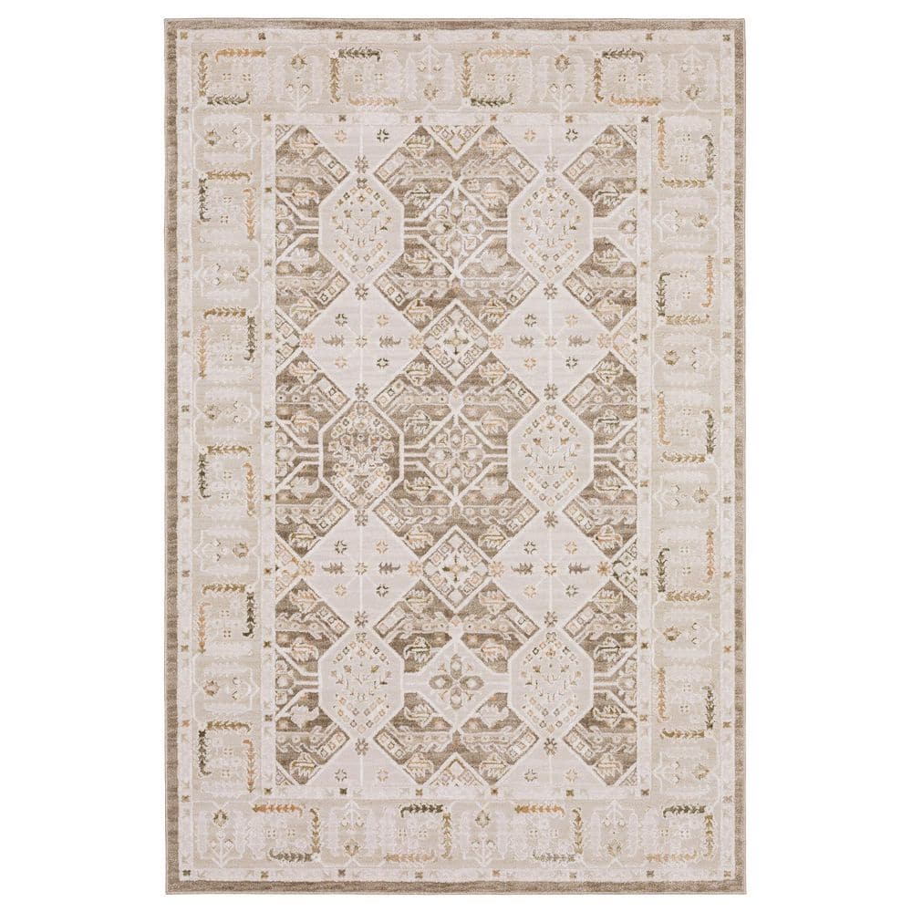 Home Decorators Collection 6 ft. x 9 ft. Brown Florentina Traditional ...