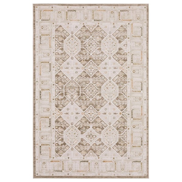 6 ft. x 9 ft. Brown Florentina Traditional Area rug