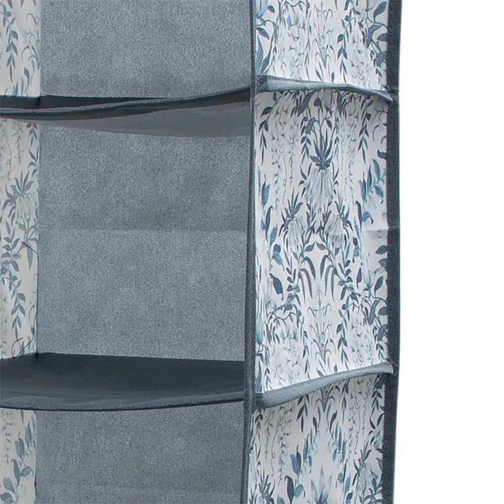 Laura Ashley Blue 6-Shelf Hanging Closet Organizer