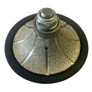 1-1/2 in. Demi Bullnose Diamond Profile Wheel for Polishers and Grinders on Concrete and Stone, 5/8"-11 Arbor