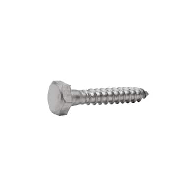 5-1/2 Length External Hex Drive Meets ASME B18.2.1/ASTM A307 3/8-7 Threads Hex Head Zinc Plated Finish Steel Lag Screw Pack of 25 