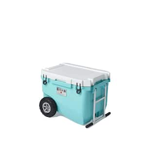 RollR 60 (60 Qt.) Cooler with Air Inflated Tires in Glacier