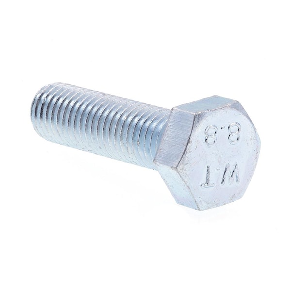 M7-1.0 x 25 mm Class 8.8 Metric Zinc Plated Steel Hex Head Cap Screws (25-Pack)
