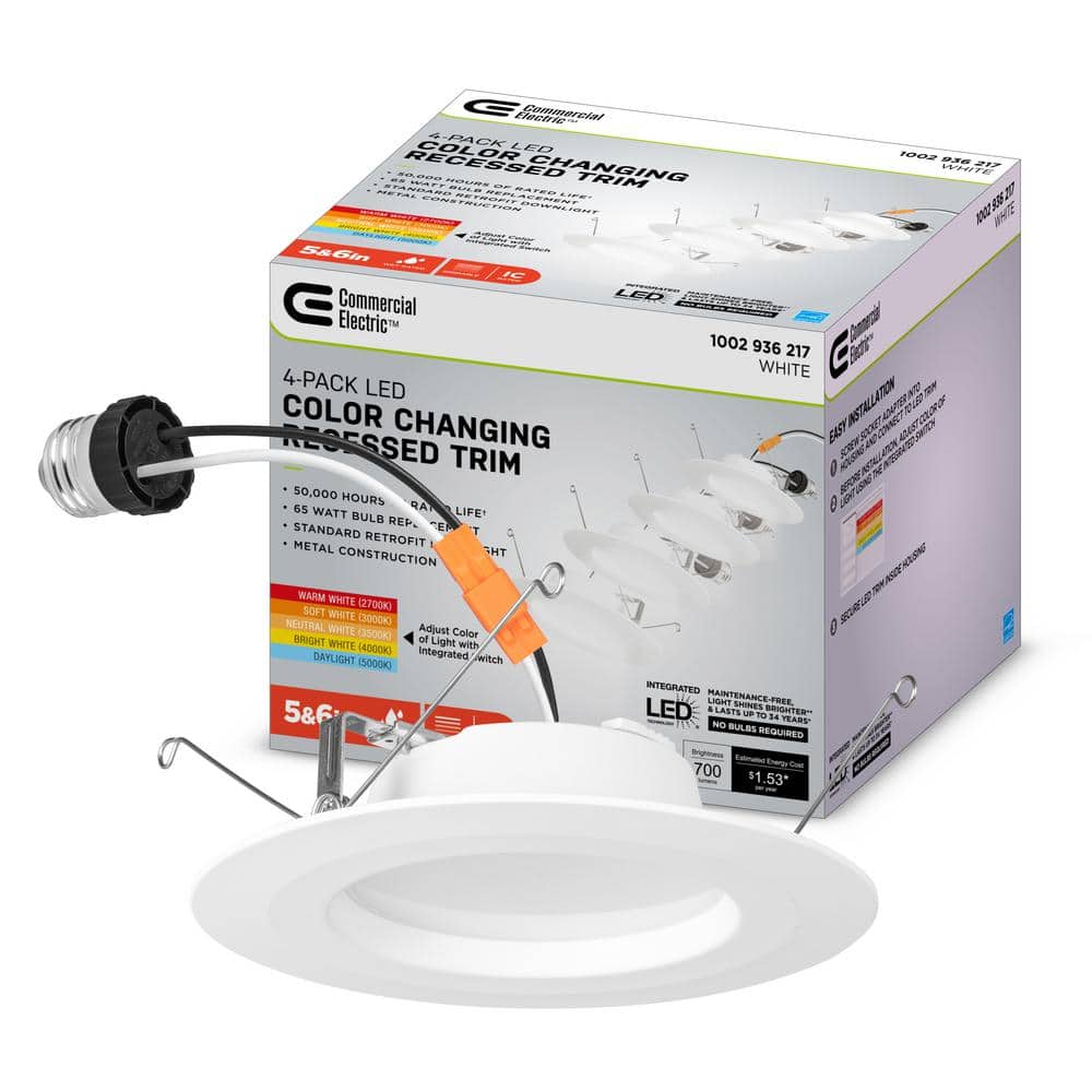 ce 5/6 in. 5cct selectable recessed retrofit trim 4-pack