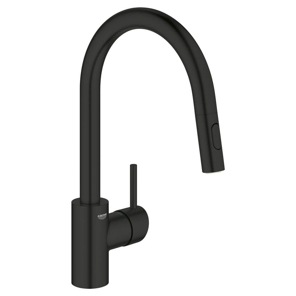 matte-black-grohe-pull-down-