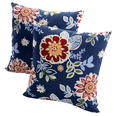 Washed Blue Outdoor Throw Pillow (2-Pack)