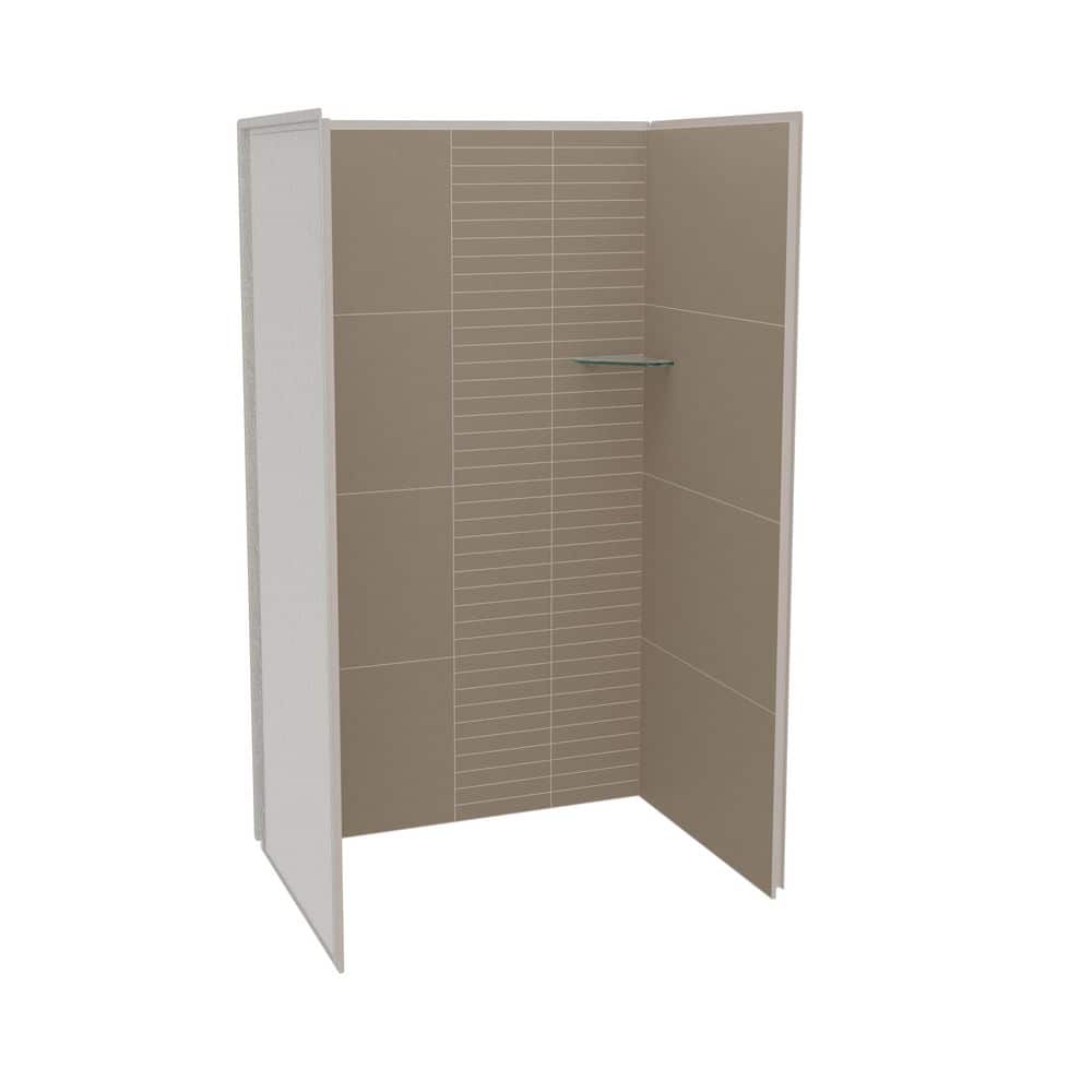 Utile 48 in. W x 32.5 in. D x 80 in. H 3-pieces Direct-to-Stud Composite Alcove Shower Wall Surrounds in Erosion Taupe price history on PriceWatchPro