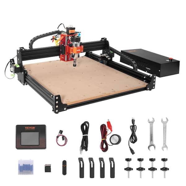 CNC Router Machine 15.7 in. 300-Watt 3 Axis GRBL Control Engraving Carving Milling Machine Kit For Wood Acrylic MDF PVC