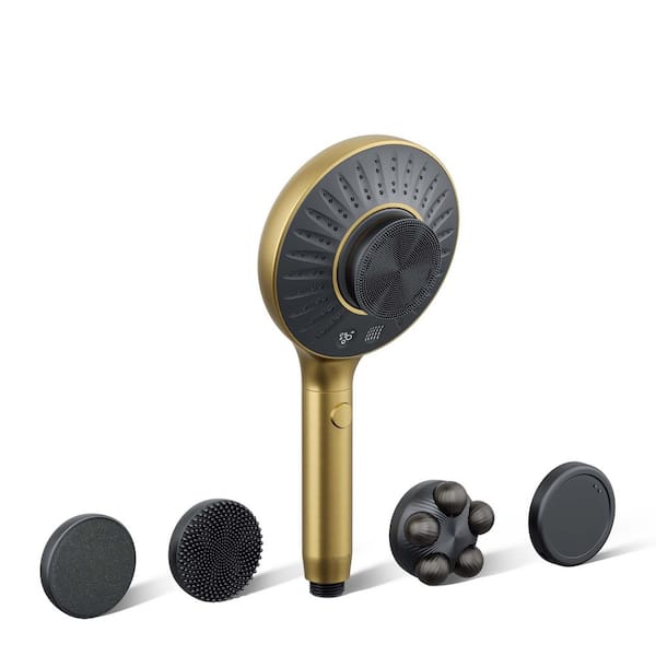 KOHLER Spaviva 2-Spray Wall Mount Handheld Shower Head with Cleansing Device 1.75 GPM in Vibrant Brushed Moderne Brass