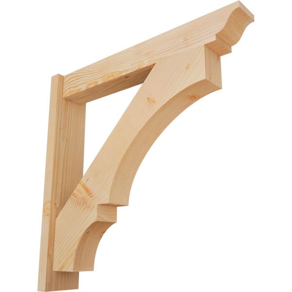 Ekena Millwork 6 in. x 30 in. x 30 in. Douglas Fir Balboa Traditional Smooth Outlooker