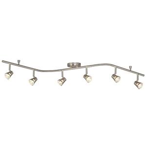 Globe Electric 4 ft. Kearney 6-Light Brushed Nickel Foldable Track ...