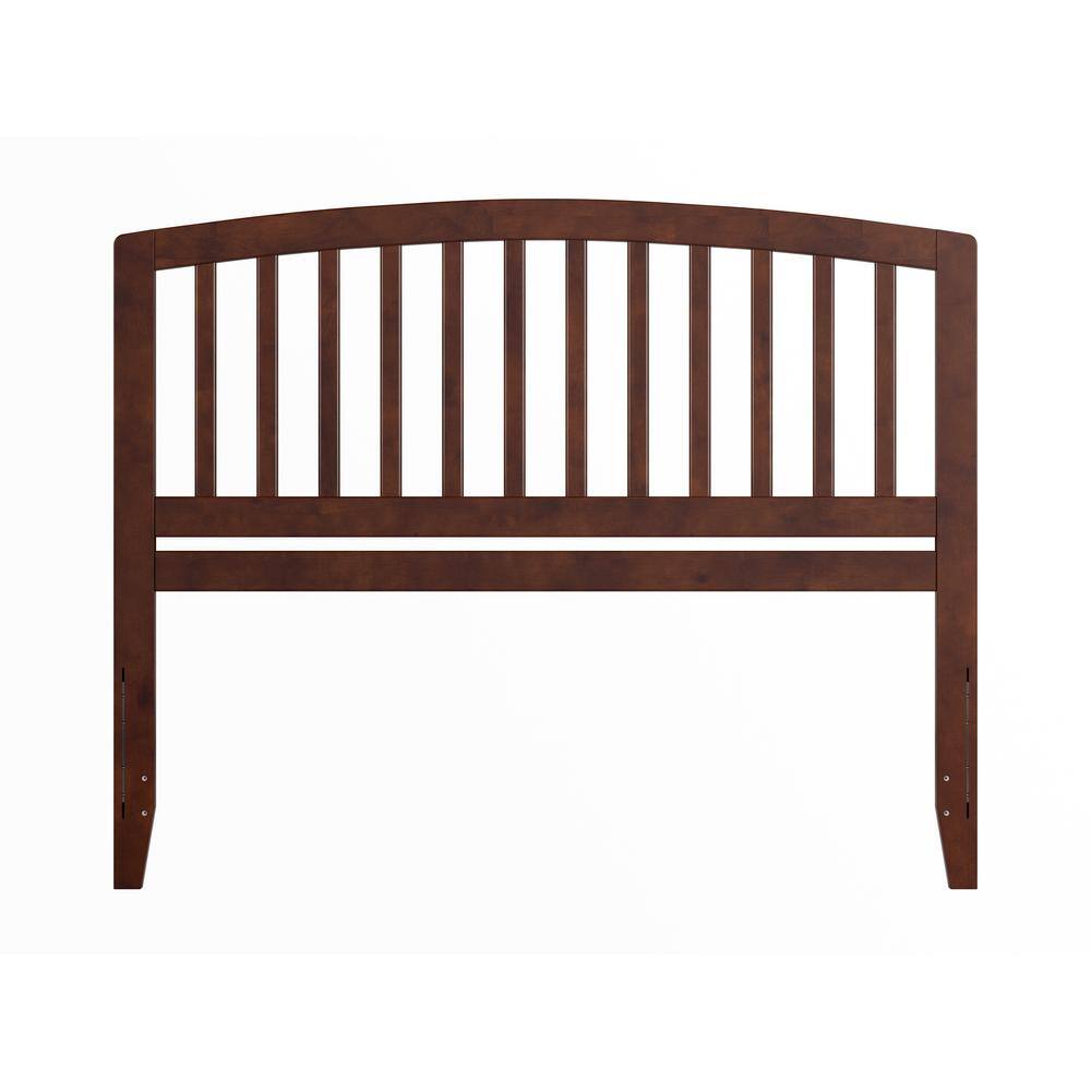 Richmond Queen Walnut Wood Headboard with Mission Slats