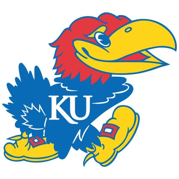 Fathead 43 in. x 48 in. Kansas Jayhawks Logo Wall Decal