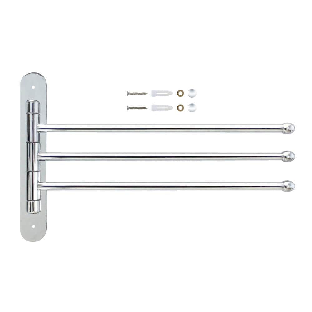 15'' Satin Nickel Stainless Steel Triple Swing Towel Bar