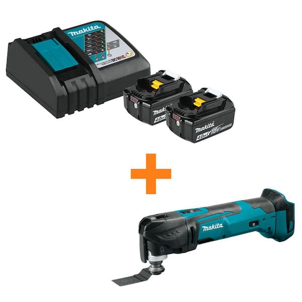 18V LXT Battery and Rapid Optimum Charger Starter Pack (4. 0Ah) with bonus 18V LXT Variable Speed Oscillating Multi-Tool