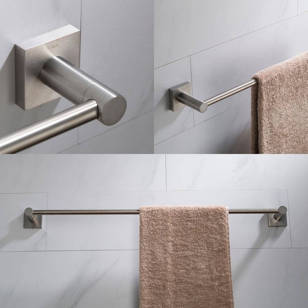 Ventus Brushed Nickel 25.38" Wall Mounted Towel Bar