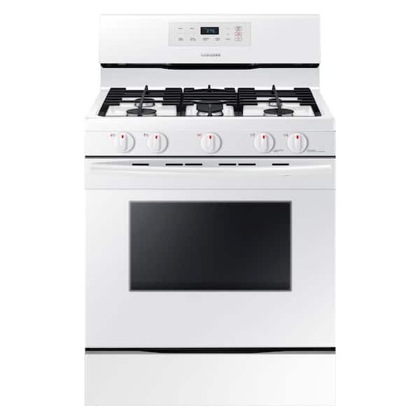 Samsung 30 in. 5.8 cu. ft. Single Oven Gas Range Manual Clean Oven in White