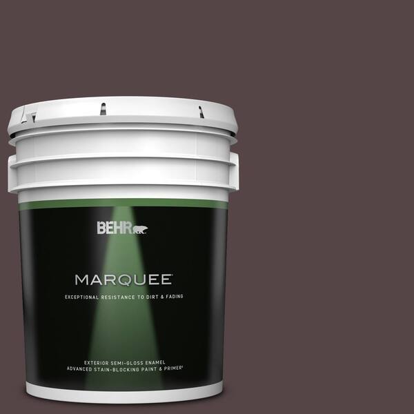 BEHR MARQUEE 5 gal. #PPU1-01 Folklore Semi-Gloss Enamel Exterior Paint & Primer