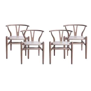 Hounker Tan and Antique Ash Wood Dining Chair (Set of 4)