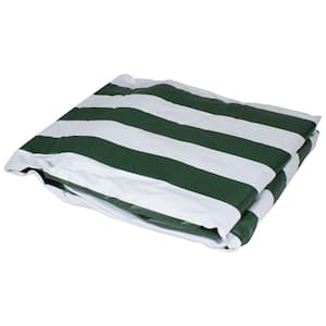 81 in. Green and White Reversible Lounge Chair Cover